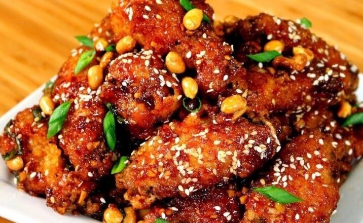 pollo fritto coreano dakgangjeong yangnyeom sijangtongdak